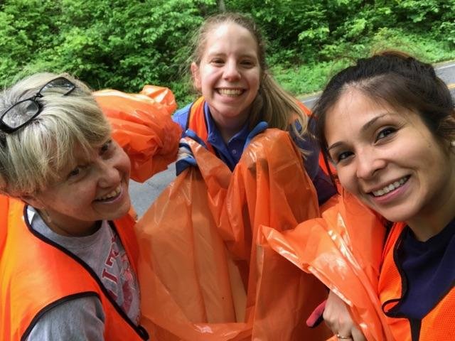 Hudson Design community involvement adopt highway cleaning About