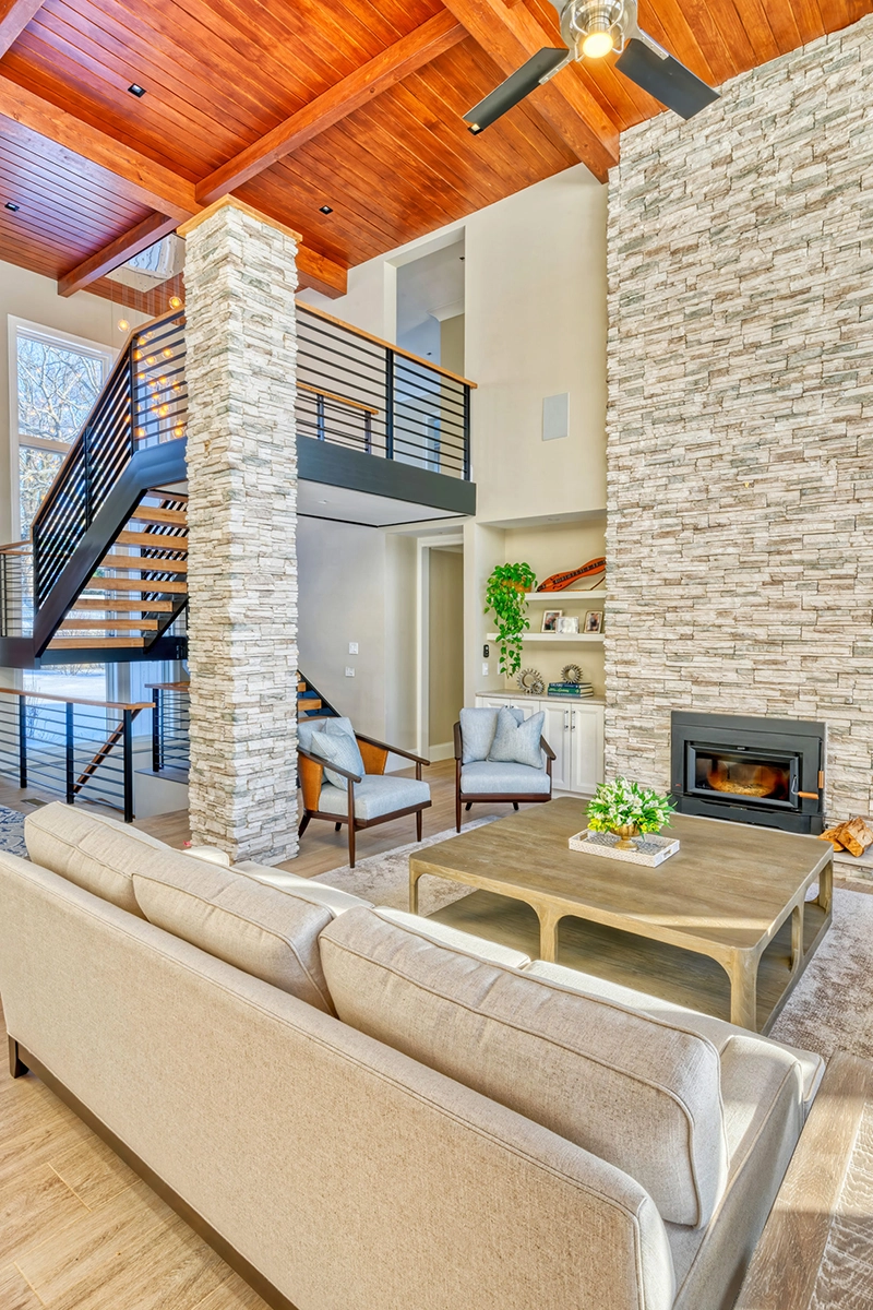 Hudson Design Architecture firm interior living space fireplace 1 Home